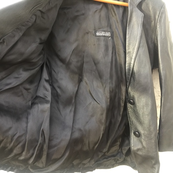 Vintage Late 80s Leather Spy Jacket - Picture 3 of 4