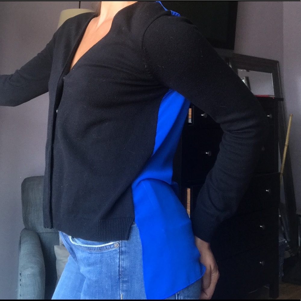 Color blocked cardigan