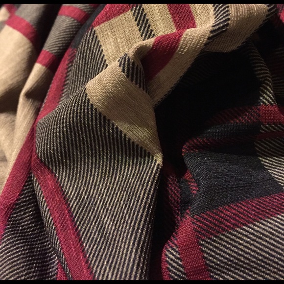 Last 2! S-M Burgundy plaid tunic/ dress - Picture 5 of 5