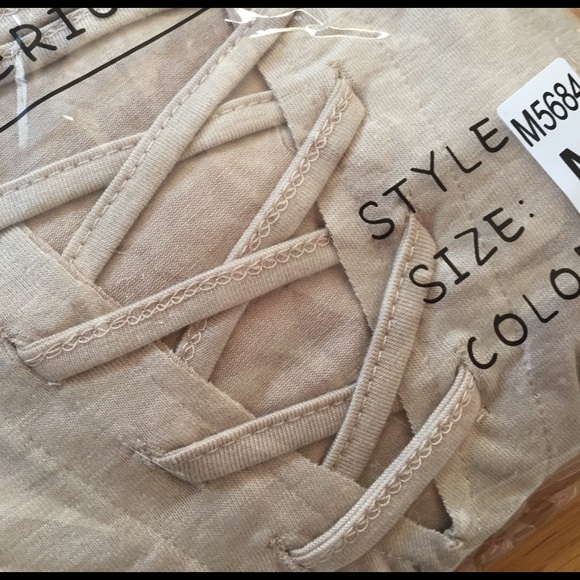 S-L Lace up casual top - Picture 2 of 3