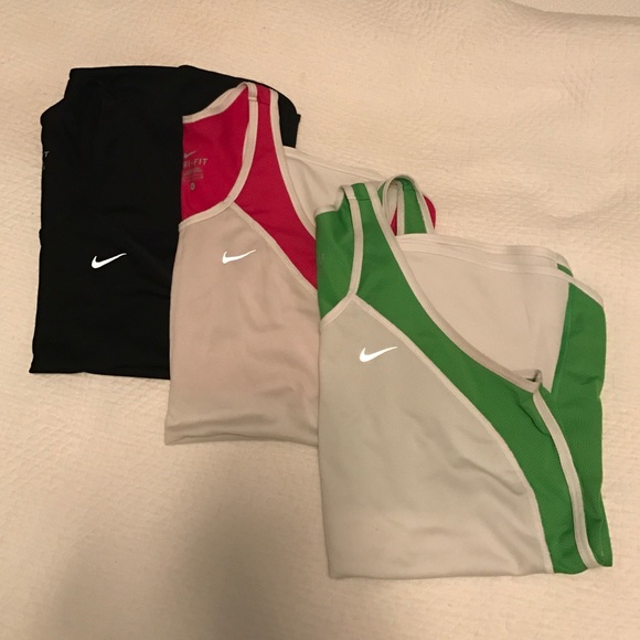 Lot of 3 Dri-Fit Nike running tanks
