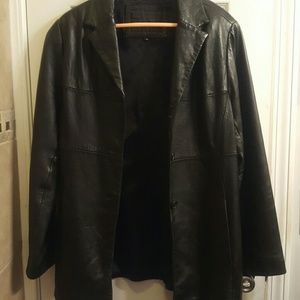 Black leather jacket