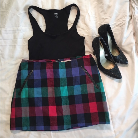 BCBG plaid winter mini skirt