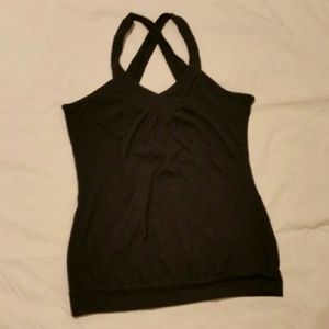 Charlotte Russe, open back tank, black, Small