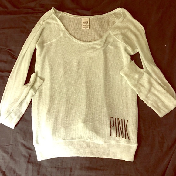 Pale blue sheer PINK sweater