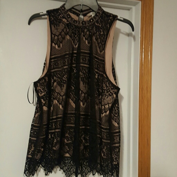 Black lace dressy top