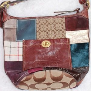 Coach leather patchwork satchel
