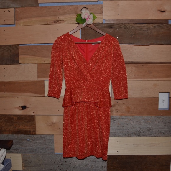 Shimmering Peplum Cocktail Dress