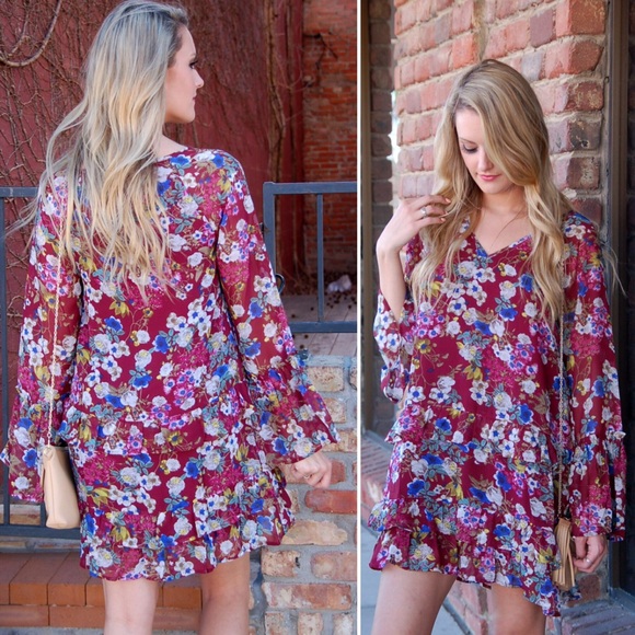 Last 1! SMALL Boho Romantic Floral dress - Picture 5 of 5