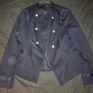 Navy blue military style blazer