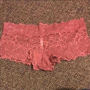 PINK lace cheeky boy short