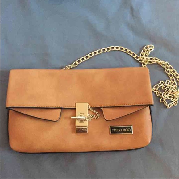 Tan designer sling bag