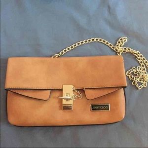 Tan designer sling bag