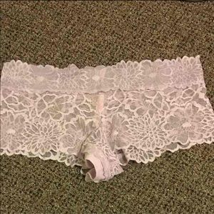 PINK lace cheeky boy short