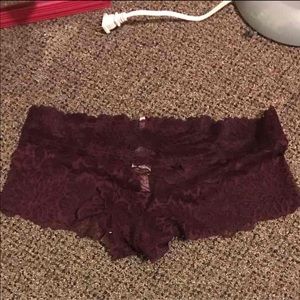 PINK lace cheeky boy short