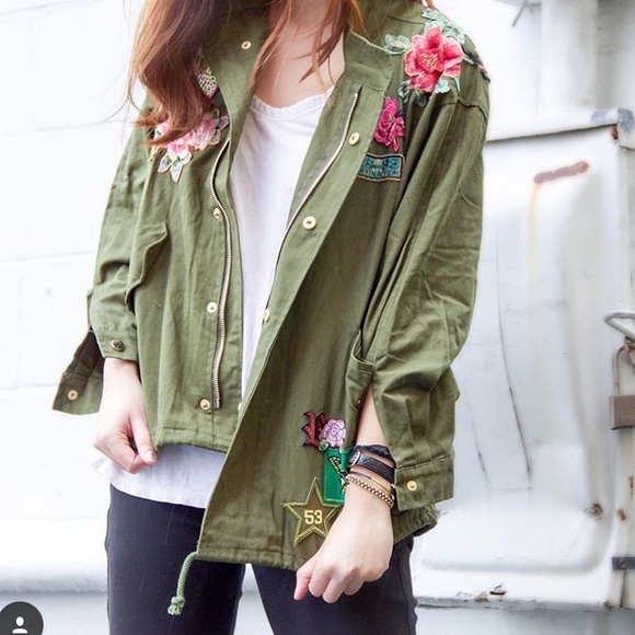 KNVAZ Jackets & Coats - KNVAZ Floral Embroidered Jacket KNVAZ Jackets & Coats - KNVAZ Floral Embroidered Jacket