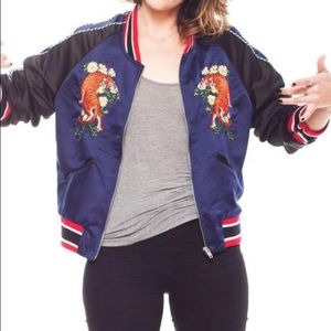 KNVAZ Jackets & Coats - KNVAZ Embroidered Tiger Bomber KNVAZ Jackets & Coats - KNVAZ Embroidered Tiger Bomber