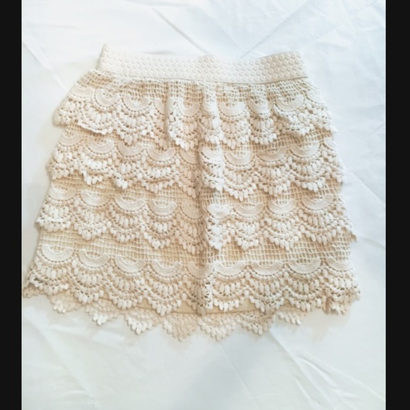 Lapis Girl crochet mini skirt