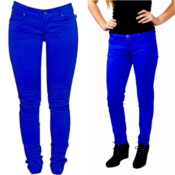 Hot Topic Denim - Lovesick Royal Blue 3-Button Skinny Jeans