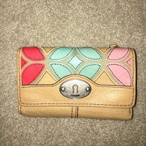 Patterned Fossil Wallet