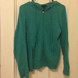 J Crew Italian Cashmere Hooded Sweater