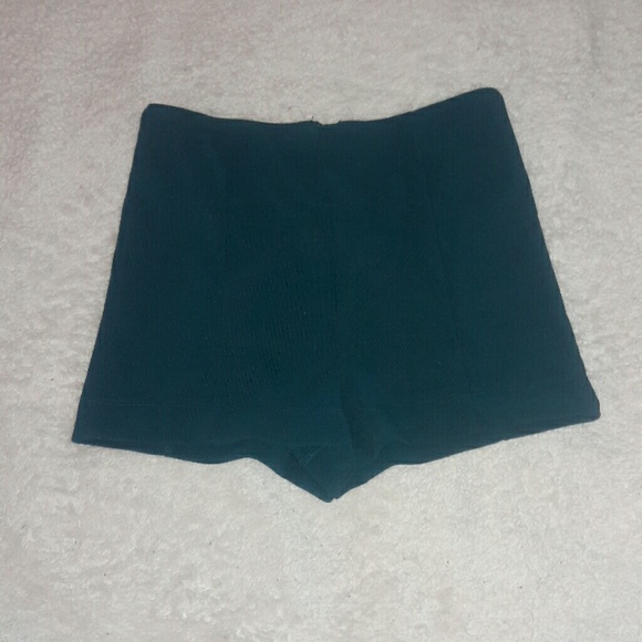High waisted Turquoise shorts