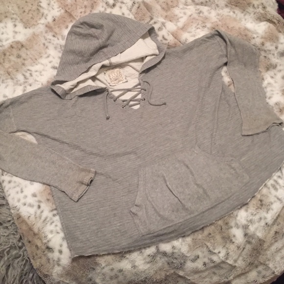 🎀HP4/17🎀 Oversize Lace Up Lightweight Hoodie