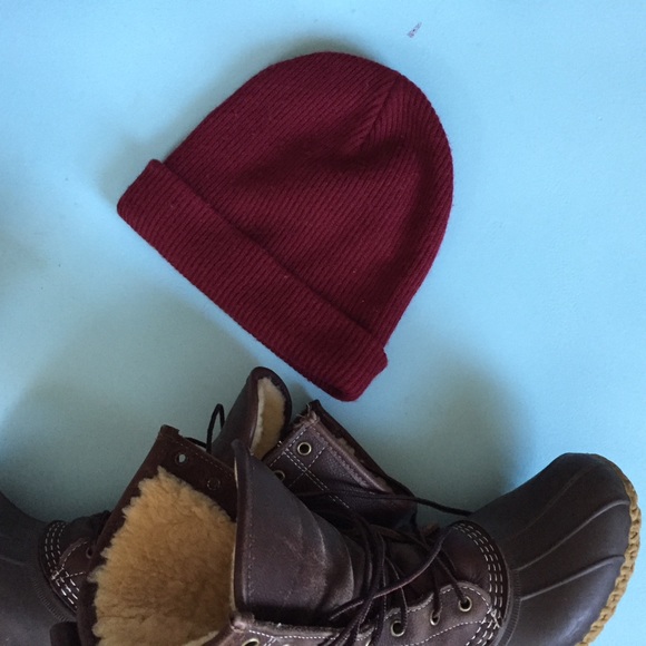 J. Crew Accessories - Women's Burgundy J Crew Beanie