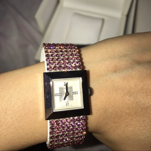 Swarovski pink watch main image 4