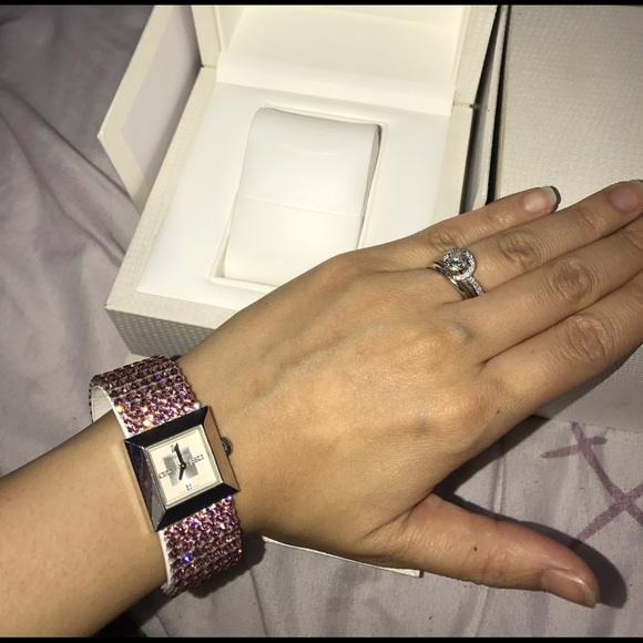 Swarovski pink watch main image 2