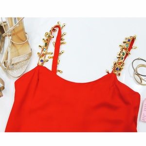 Fire Engine Red Vintage Midi Dress Fire Engine Red Vintage Midi Dress 