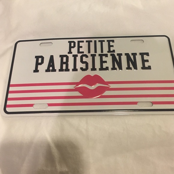 Paris door license plate