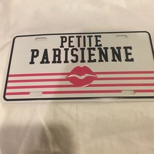 Paris door license plate