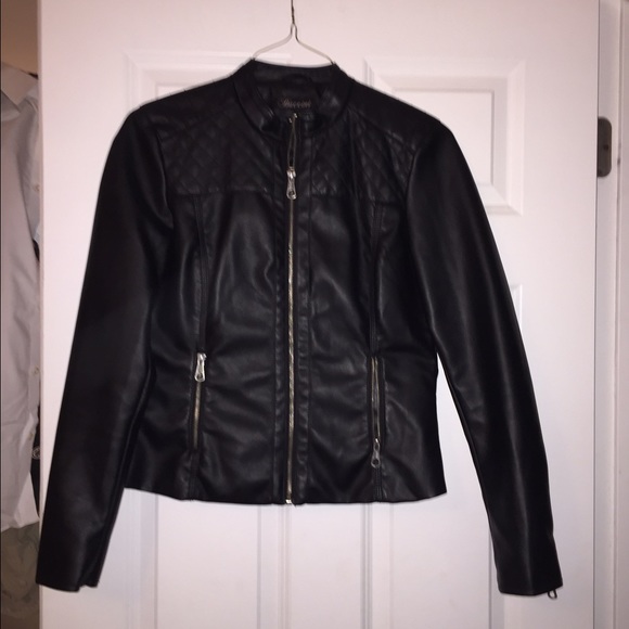 Black Faux Leather Jacket - Picture 1 of 3
