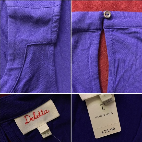 🎉3xHP🎉💎Anthro PleatedPeplumTank, RoyalBlue 💙 - Picture 3 of 5