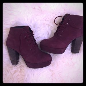 Steve Madden raspberry booties