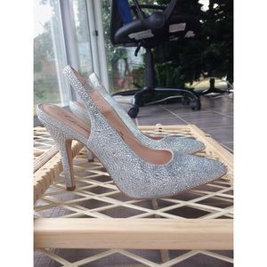 Lauren Lorraine Embellished Slingback Pumps