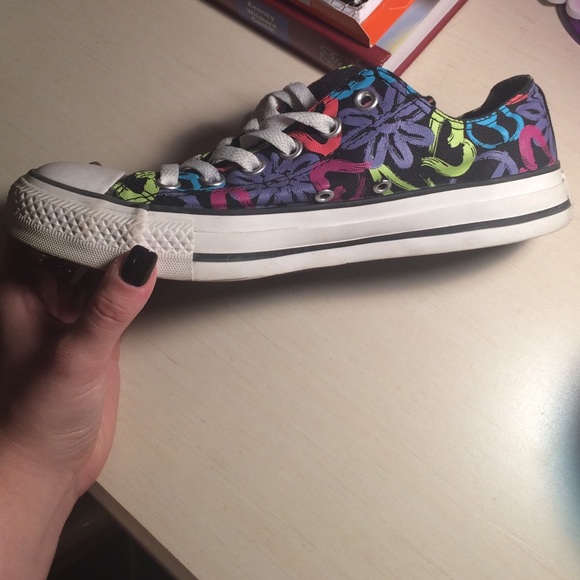 Gently used "graffitti" converse