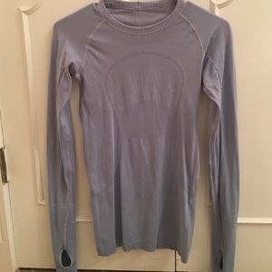 Light Blue Lululemon Long Sleeve Swiftly