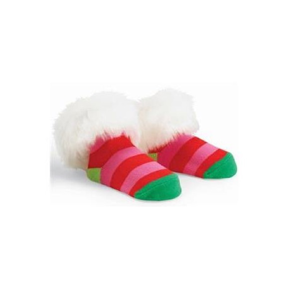 Mud Pie Fur Socks - Stripes