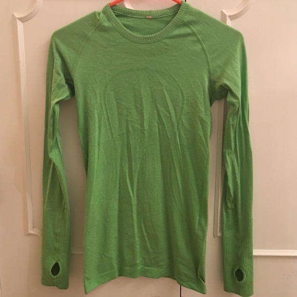 Lime Green Lululemon Long Sleeve Swiftly.
