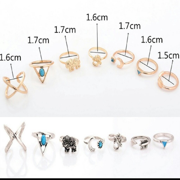 🆕1 LEFT Boho beautiful gold and turquoise rings - Picture 3 of 3