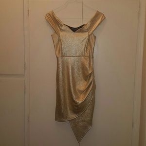 Shiny gold party dress