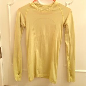 Yellow Lululemon Long Sleeve Swiftly