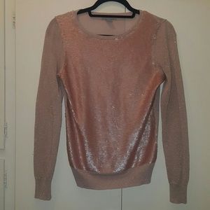 Sparkly rose gold sweater