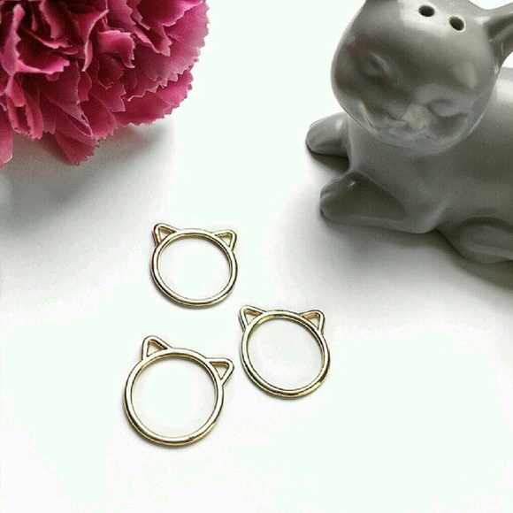 WILA Jewelry - 14K Gold Kitty Cat Ring Cat Lady Pussy Girl Power