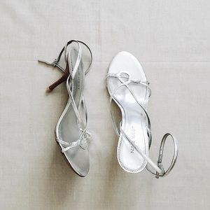 Nine West silver heeled sandals