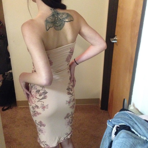 Strapless Floral Free🦅People Dress - Picture 3 of 4