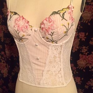 Vintage Floral Victoria Secret Bustier