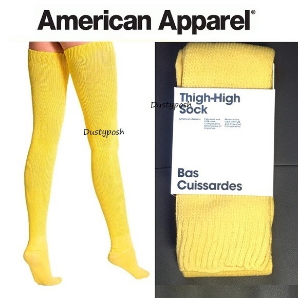 American Apparel Thigh High Socks Over The Knee - Picture 2 of 4